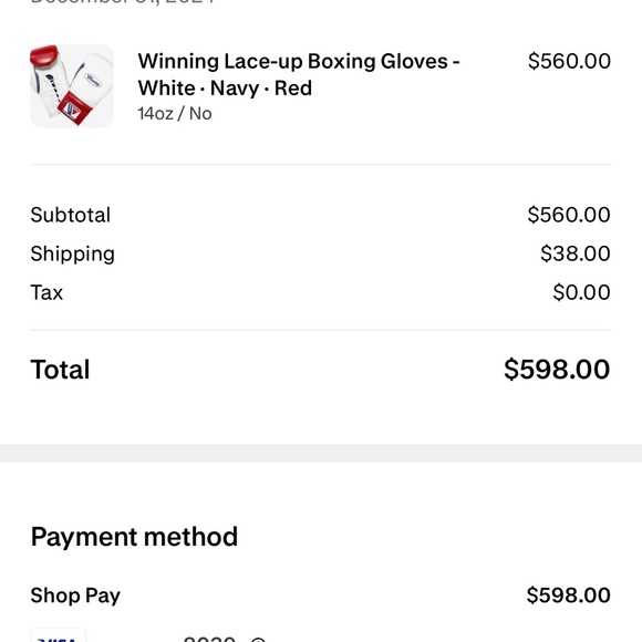 Winning Red and White Boxing Gloves - Picture 4 of 4